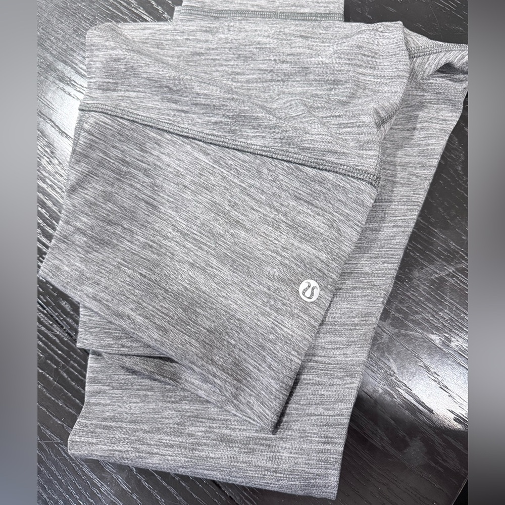 Gray High-Waisted Leggings